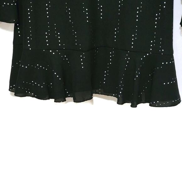 Who What Wear Black Midi Dress Crew Neck Bell Sleeve A Line Workwear Party S - Picture 6 of 16